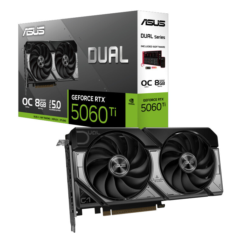 کارت گرافیک ASUS Dual GeForce RTX5060 Ti OC Edition 8GB GDDR7 128Bit
